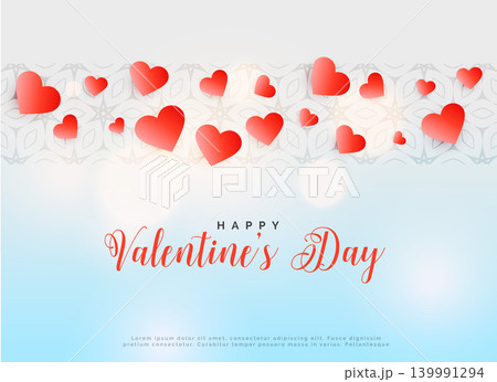 red hearts happy valentine's day design red hearts happy valentine's day design 139991294