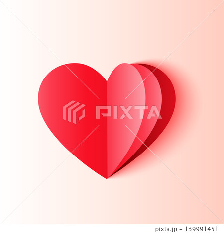 minimal origami style heart shape minimal origami style heart shape 139991451