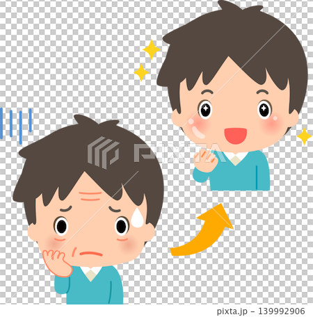 顔の皺やたるみが改善して若返った男性 顔の皺やたるみが改善して若返った男性 139992906