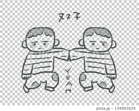 雙胞胎為雙胞胎擺的姿勢 雙胞胎為雙胞胎擺的姿勢 139993029