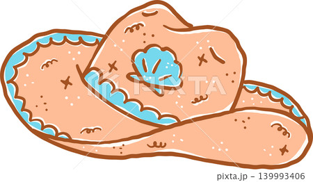 Retro Groovy Coastal Summer Cowboy Hat with Seashell Whimsical Hand Drawn Retro Groovy Coastal Summer Cowboy Hat with Seashell Whimsical Hand Drawn 139993406