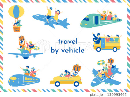 乗り物を楽しむ家族旅行 139993465