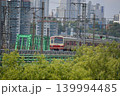 韓国　漢江鉄橋を渡る地下鉄1号線の電車 139994485