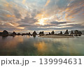 【橋杭岩 (日の出)】 和歌山県東牟婁郡串本町くじの川 139994631