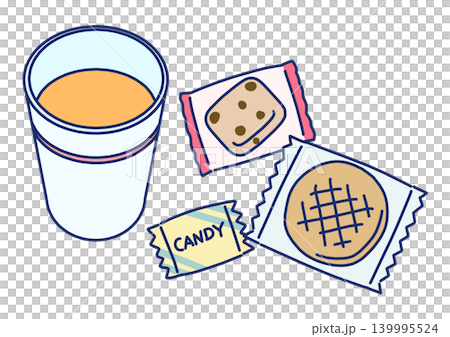 お茶とクッキーなどのおやつ お茶とクッキーなどのおやつ 139995524
