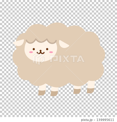 Cute sheep illustration (no outline) Cute sheep illustration (no outline) 139995611