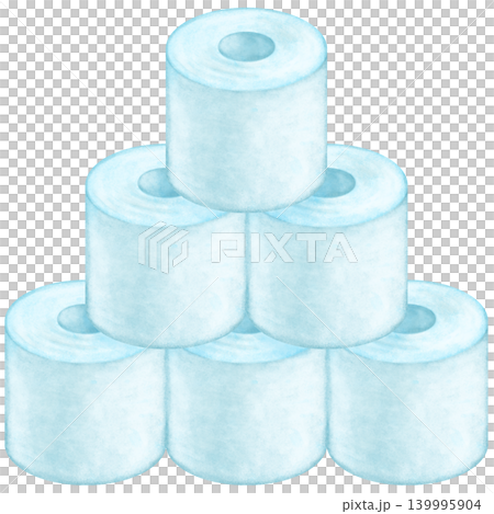 Illustration of a pile of toilet paper 139995904