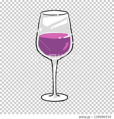【手繪風格】葡萄酒杯 139996558