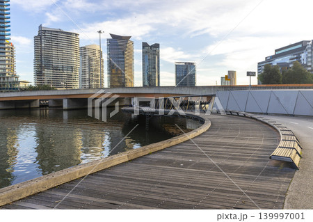 Evening landscape of the South Melbourne in Melbourne, Australia. Evening landscape of the South Melbourne in Melbourne, Australia. 139997001
