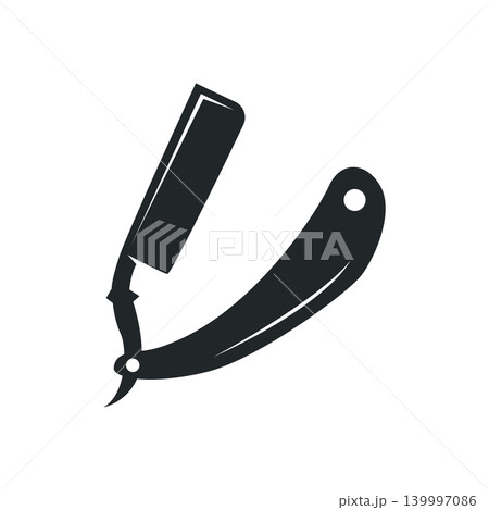 Minimalist Razor Blade Icon for Professional Barber Branding Minimalist Razor Blade Icon for Professional Barber Branding 139997086