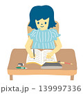 宿題をする女子 139997336