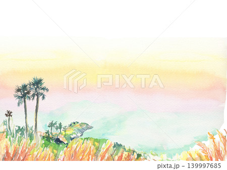海岸線の風景イラスト 139997685