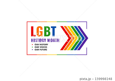 Rainbow Arrow LGBT History Month Design Rainbow Arrow LGBT History Month Design 139998148