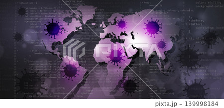computer virus. digital bug banner 139998184