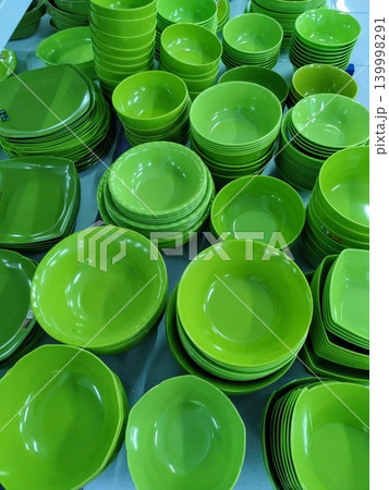 stack of green plastic bowls for sale stack of green plastic bowls for sale 139998291
