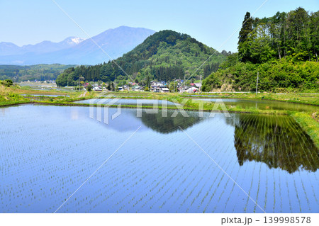 長野県信濃町荒瀬原より黒姫山方面を望む(長野県信濃町)【2026.5】 139998578