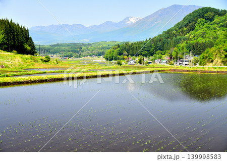 長野県信濃町荒瀬原より黒姫山方面を望む(長野県信濃町)【2026.5】 139998583