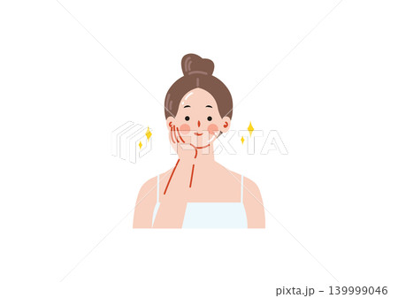 美肌の女性のイラスト 美肌の女性のイラスト 139999046