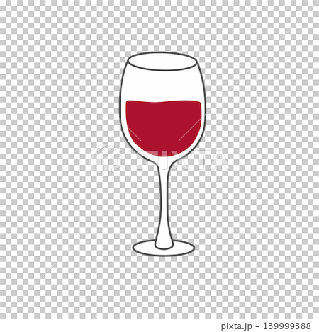 An illustration of wine in a wine glass. An illustration of wine in a wine glass. 139999388