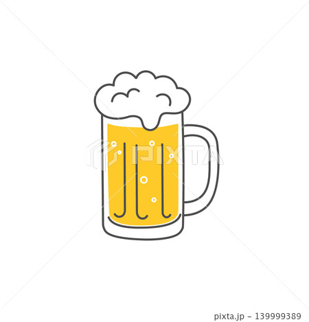 ジョッキに入ったビールのイラスト ジョッキに入ったビールのイラスト 139999389