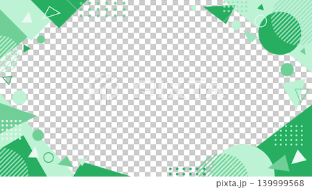 Green geometric frame background with copy space, natural abstract design Green geometric frame background with copy space, natural abstract design 139999568