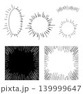 漫画でよく使われる漫画風の集中線背景素材 139999647