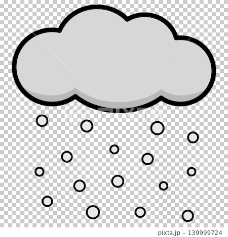 天気予報や冬のイベントのデザインに使いやすいシンプルな雪雲のイラスト 天気予報や冬のイベントのデザインに使いやすいシンプルな雪雲のイラスト 139999724