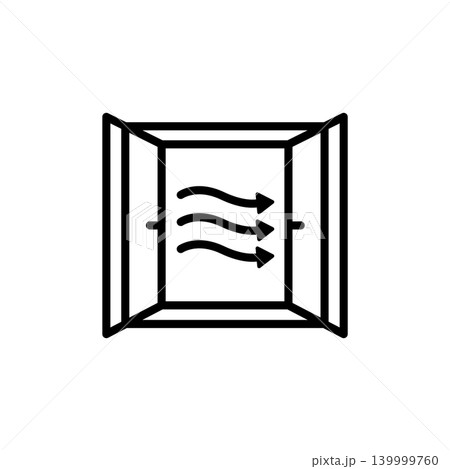 Icon representing the importance of ventilation and fresh air. 139999760
