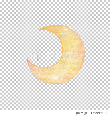 Simple watercolor illustration of the moon Simple watercolor illustration of the moon 139999809