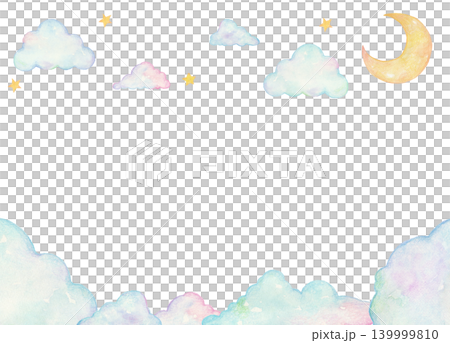 Cute cloud and sky frame Cute cloud and sky frame 139999810