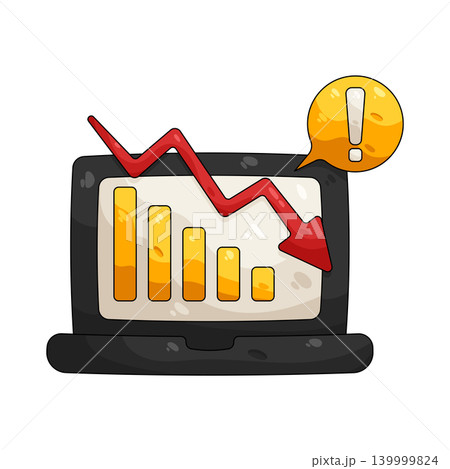 Illustration of Financial Loss 139999824