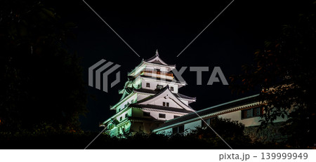 唐津城ライトアップ パノラマ【佐賀県唐津市】 唐津城ライトアップ パノラマ【佐賀県唐津市】 139999949