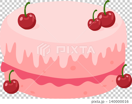 cute pastel cake with cherry topping for celebration cards cafe graphics and sweet food projects cute pastel cake with cherry topping for celebration cards cafe graphics and sweet food projects 140000016