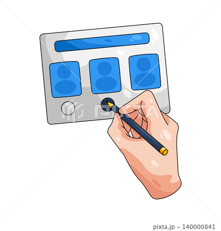 Illustration of ballot paper Illustration of ballot paper 140000841