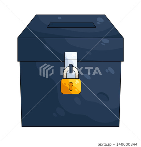 Illustration of ballot box Illustration of ballot box 140000844
