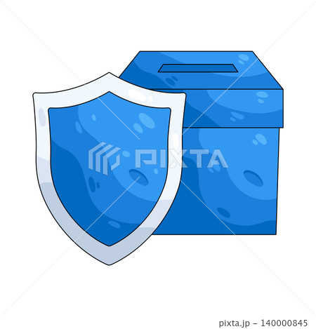 Illustration of ballot box Illustration of ballot box 140000845