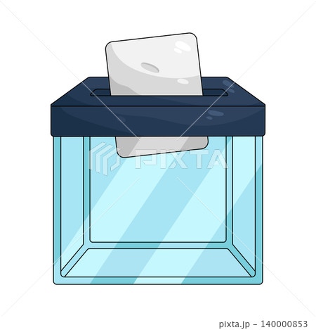 Illustration of ballot box Illustration of ballot box 140000853