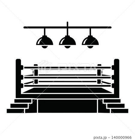 Boxing ring spotlight icon isolated on transparent background 140000966