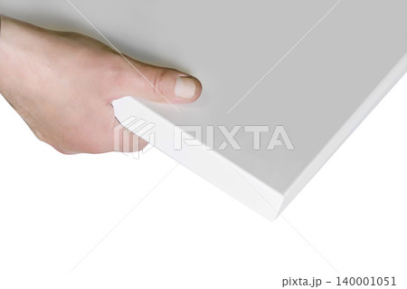 Ceiling Panel Heater. Ceiling armstrong heater. Far Infrared Ceiling Panels panel for office isolated on white, clipping path 140001051
