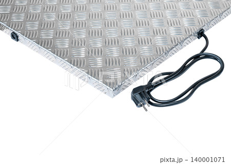 Ceiling Panel Heater. Ceiling armstrong heater. Far Infrared Ceiling Panels panel for office isolated on white, clipping path 140001071