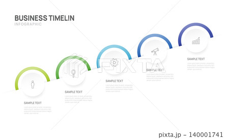 Business Infographic Timeline Template with 3 Step process, label and circle design for business and presentation Vector Illustration. Business Infographic Timeline Template with 3 Step process, label and circle design for business and presentation Vector Illustration. 140001741