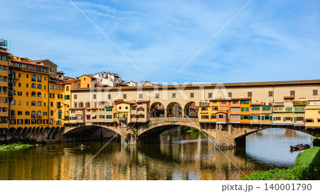 Ponte Vecchio bridge over Arno river in Florence, Italy 140001790