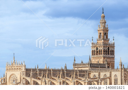 Giralda, the bell tower of Seville Cathedral in Seville, Spain 140001821