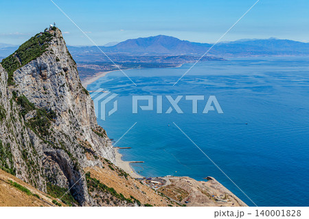 Aerial view of top of Gibraltar Rock, in Upper Rock Natural Reserve Aerial view of top of Gibraltar Rock, in Upper Rock Natural Reserve 140001828