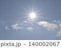青空と太陽　直射日光　フリースペースイメージ 140002067