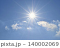 青空と太陽　直射日光　フリースペースイメージ 140002069