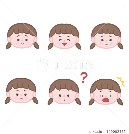 女の子の表情セット 女の子の表情セット 140002585