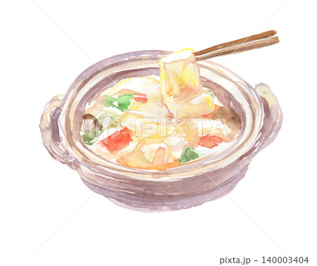 おっきりこみの水彩イラスト~群馬の郷土料理 140003404