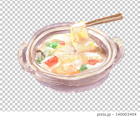 おっきりこみの水彩イラスト~群馬の郷土料理 140003404