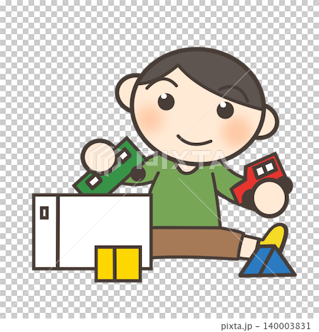 おもちゃで遊ぶ子供 おもちゃで遊ぶ子供 140003831